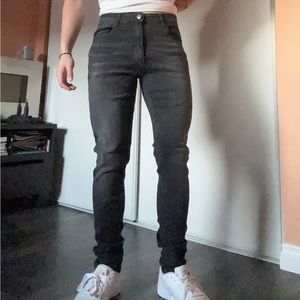 men’s 28/30 stretch skinny fit black jeans